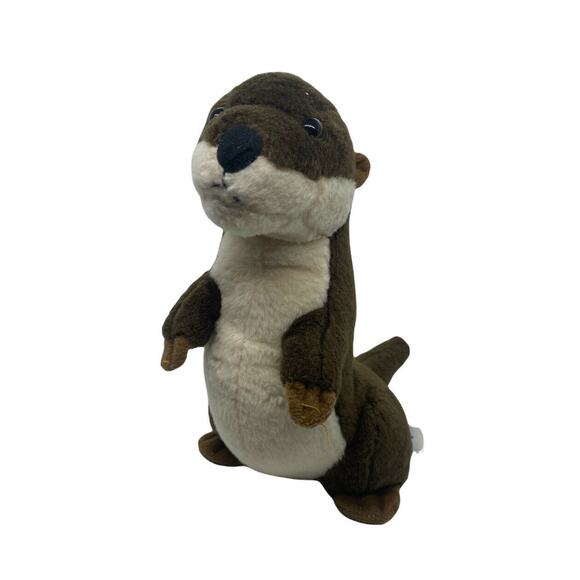 Petting Zoo Otter Plush 9" Brown Cream Sea Stuffed Animal Toy - Picture 1 of 8